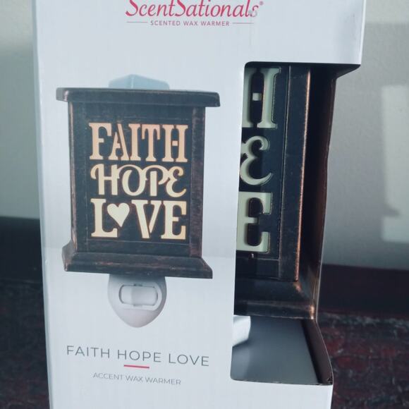 Scentsationals Tin Wall Plugin Warmer Faith Hope Love NIB - Picture 8 of 9